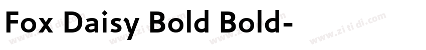 Fox Daisy Bold Bold字体转换